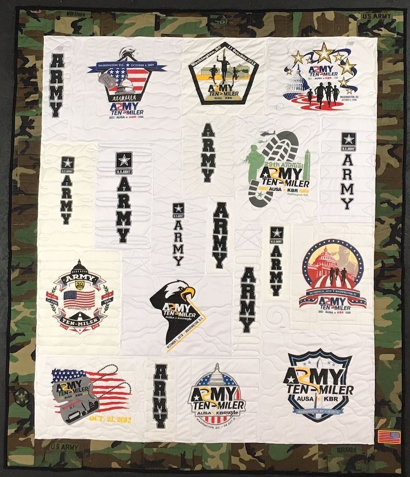 Army t shop shirt quilt